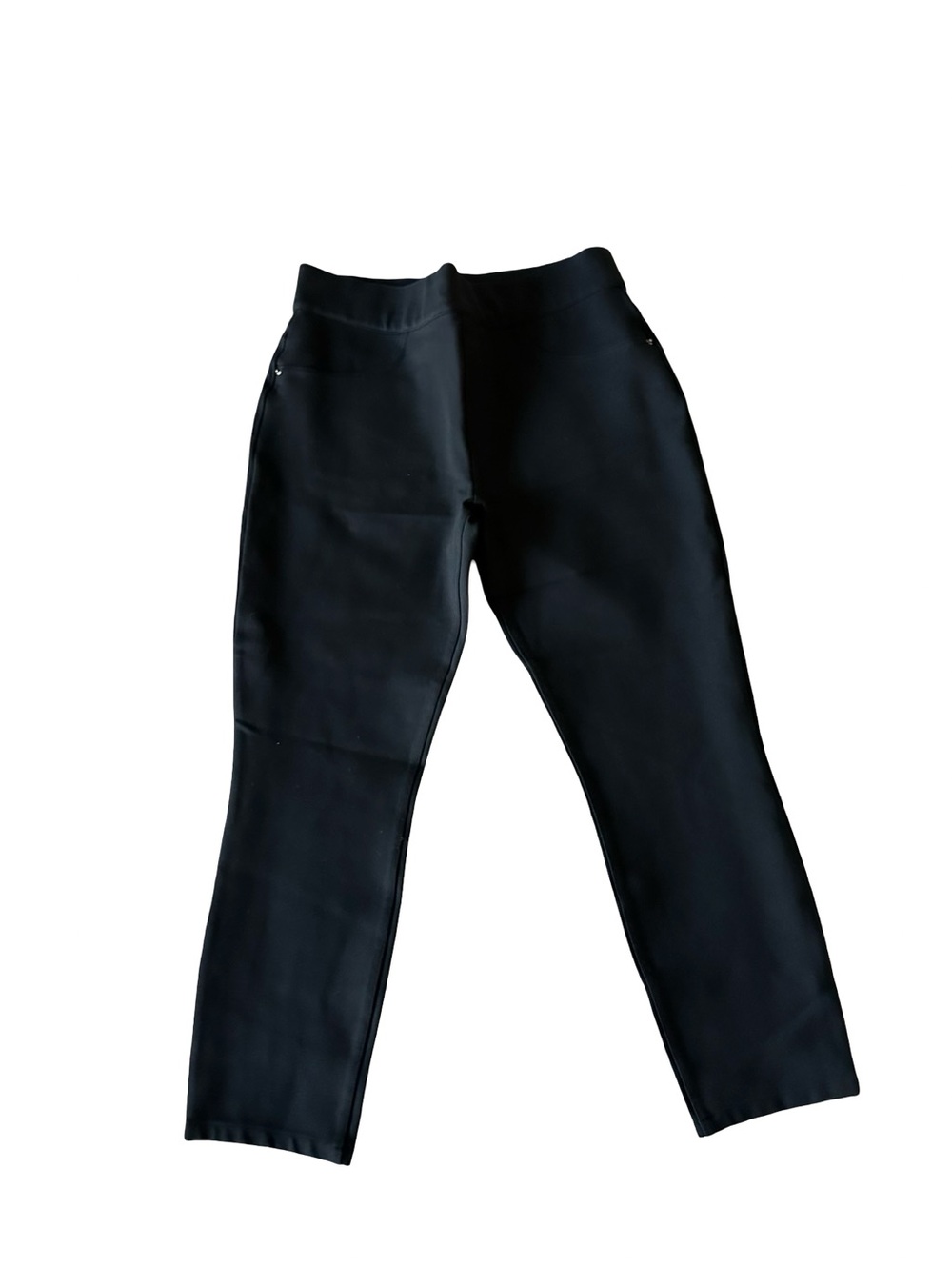 SPANX The Perfect Pant Ankle 4-Pocket Black Ponte Medium Petite 21” Inseam